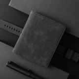 Мужской короткий трендовый модный ультратонкий бумажник для школьников, делается под заказ, из натуральной кожи