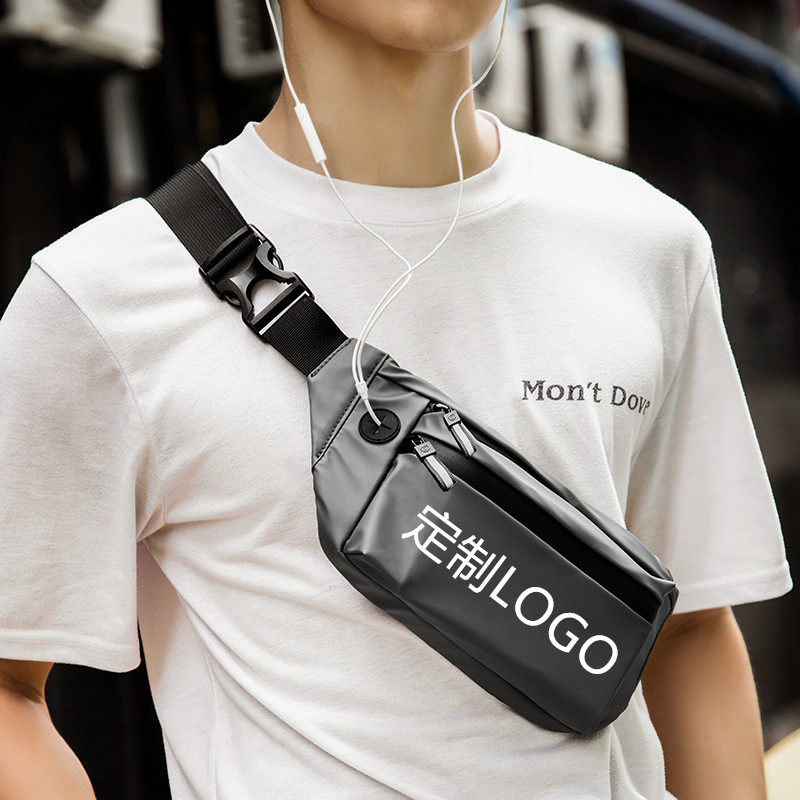 Custom Chest Bag Men's Shoulder Bag Multifunctional Sports and Leisure Diagonal Bag Mini Sports Running Waist Bag Handbag