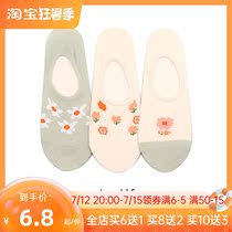 Socks Childrens Day Lovely little flowers Low to help light mouth Short socks Summer thin air-free wont fall with pure cotton boat Sox