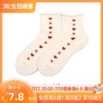 Socks Womens Day Lovely Caring Caring Sox Summer Thin Pins in the Han version College Wind 100 Lap Stockings Socks