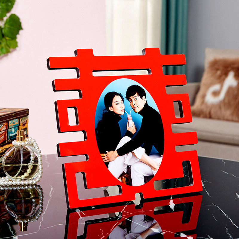 Marriage photo frame frame picture frame customization photo swing picture washing photo frame hanging wall crystal frame