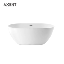 AXENT Malta acrylic independent cylinder Small apartment bathtub Household integrated European Elliptical thin edge