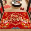 Year of the Horse Floor Mat, Congratulations on Getting Rich, 2026 Red Entrance Mat, Bedroom Festive Door Mat, Non-Slip Foot Mat for Home Indoor Use