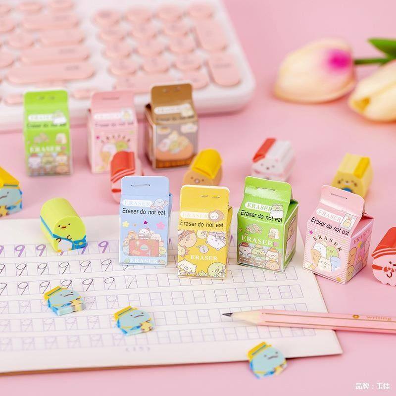Cartoon Eraser Milk Blind Box Kindergarten Prizes Student Cute Prizes Student Stationery Supplies Children's Gifts