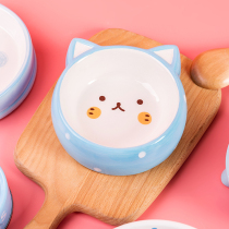 Pet bowl Cat bowl Dog bowl Ceramic protection cervical spine double bowl Automatic drinking water Cat food bowl Dog food bowl Pet bowl rice