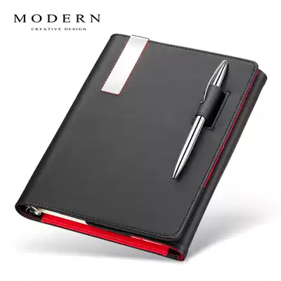 Modern business notebook pen high-end creative diary notebook fashion office stationery portable meeting loose-leaf book with Pen Company corporate custom LOGO