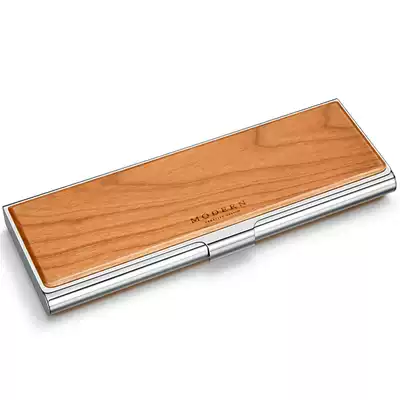 MODERN creative pen box simple men and women stationery box High School Japanese junior high school students male ins college students senior wooden metal pencil case