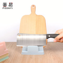 Kitchen pot cover holder non-perforated cutting board holder sitting countertop plate rack knife holder floor storage rack sub-holder rack