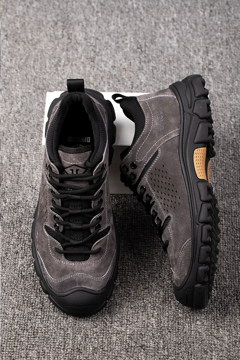 Dinggu labor protection shoes for men, anti-smash and anti-puncture, high-grade steel toe caps, lightweight, deodorant, work site plus velvet in winter
