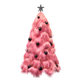Pink Plush Large Christmas Tree with Lights, Artificial Christmas Tree, Cast Ornament, Foldable Handmade Atmosphere Decoration