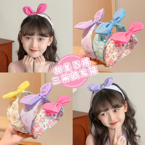 Детские шпильки для волос, ободок, аксессуар для волос, челка с бантиком, популярно в интернете, 2021 года, новая коллекция