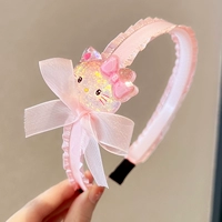 Розовая заколка для волос с бантиком, ободок