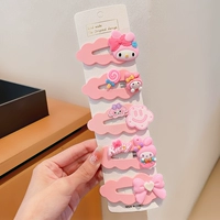 Розовая милая заколка для волос, комплект, 5 шт