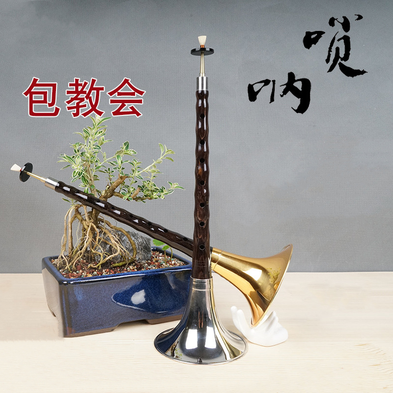 Umu Playing Class Professional Suona with a full set of drops B beginners D A tune A national blown musical instrument size horn