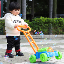 Childrens bubble machine Automatic bubble blower Electric bubble toy large trolley Net red with the same bubble car