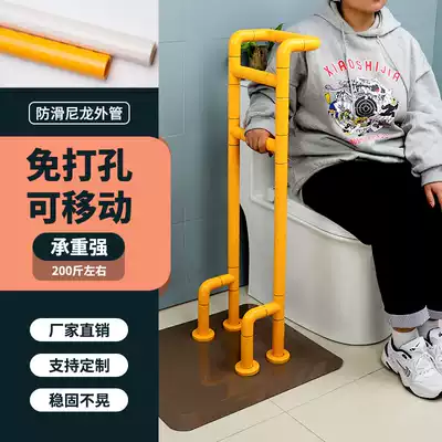 Xin nurse elderly bedside handrail get up assist bed guardrail home free installation safety railing booster frame