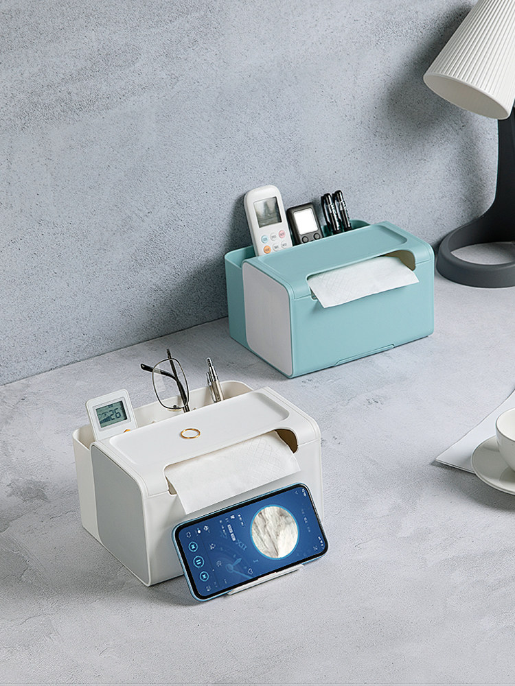 Toilet paper box Desktop tissue box Home living room creative Nordic ins multi-function remote control Mobile phone stationery storage