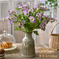 5 Неглубокая фиолетовая+ретро -керамическая ваза