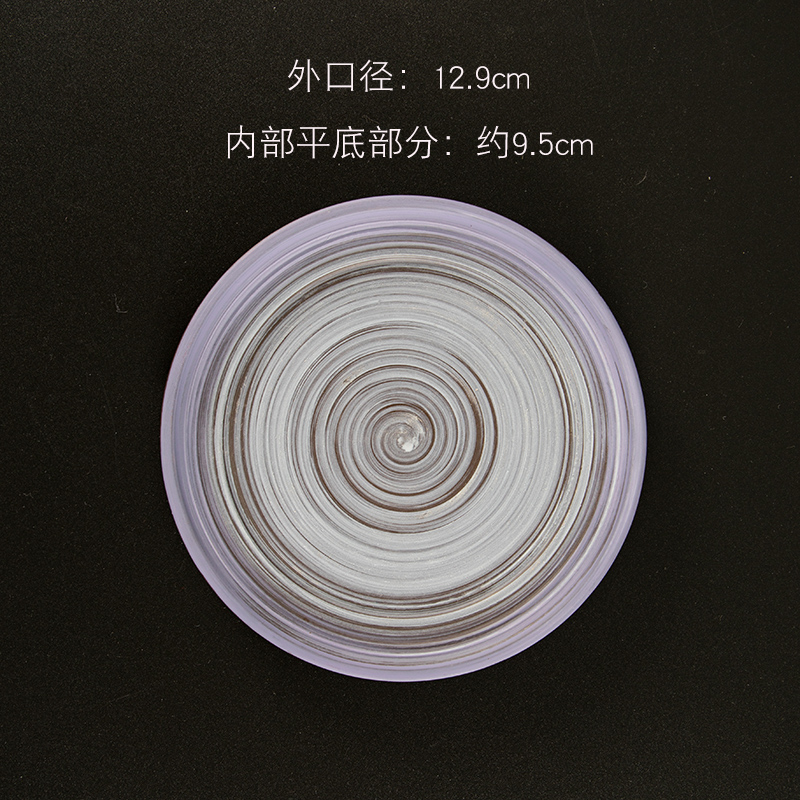 Creative ceramic flower pot tap water pans violet arenaceous water square more meat dish of medium and small round flower pot tray