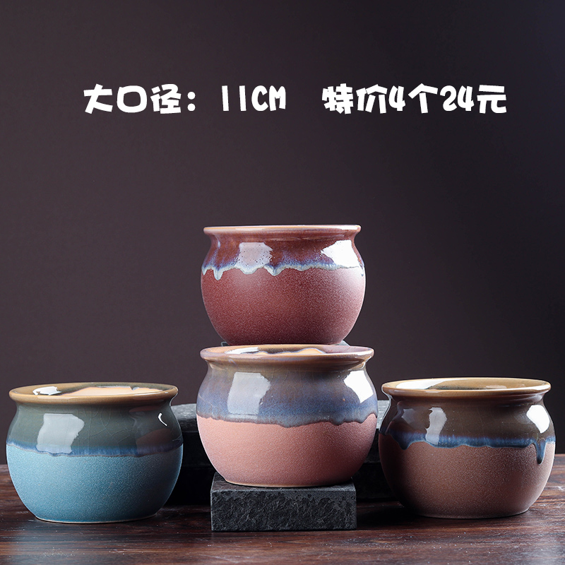 The New blasting POTS much meat flower POTS and) northern pottery simple manual meat meat small flower implement suit bag mail on sale