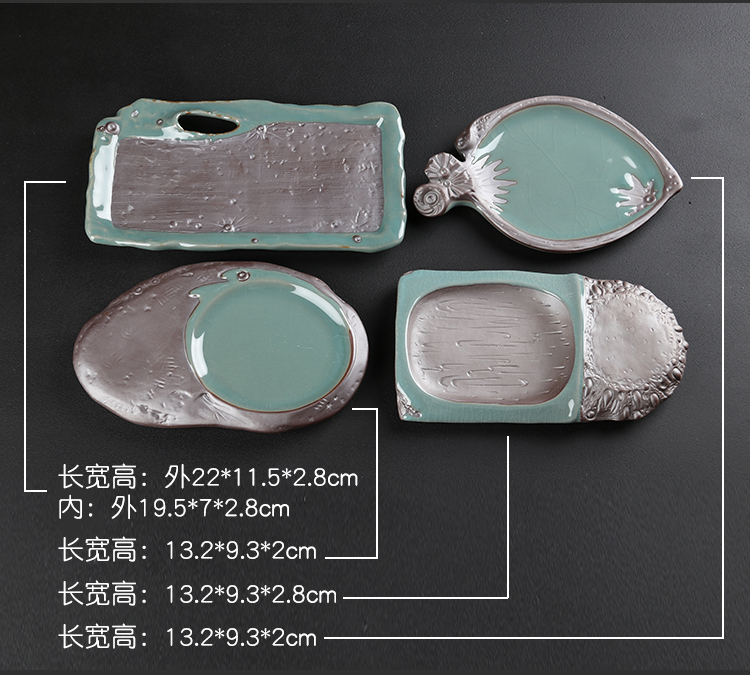 Ceramic tray was rounded square white biscuit firing coarse pottery creative fleshy flower pot dish of small and medium - sized flowerpot tap water