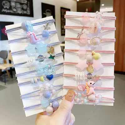Korean hair ring daughter Tong tie hair rubber band headdress does not hurt hair Simple hair ring cute and sweet hair rope hair jewelry