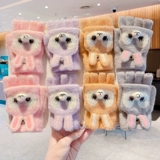 Детские перчатки, демисезонный утепленный удерживающий тепло ветрозащитный комплект для мальчиков для раннего возраста, без пальцев