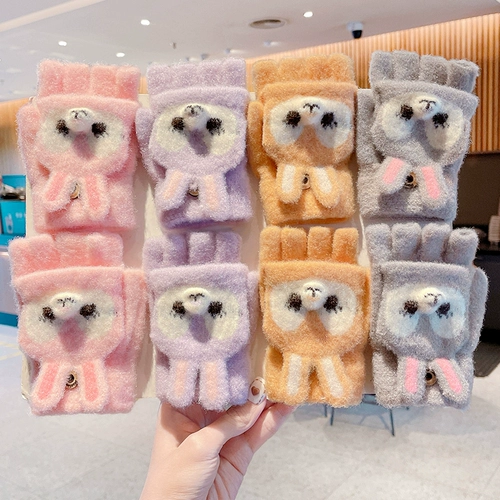 Детские перчатки, демисезонный утепленный удерживающий тепло ветрозащитный комплект для мальчиков для раннего возраста, без пальцев