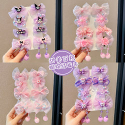 Children's Hairpins, Girls' Hair Accessories, Little Girls' Hair Accessories, Cute Kuromi Clips with Bows, New Back of Head Hairpins