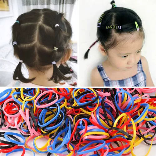 Детская резинка для волос, эластичный безвредный детский одноразовый аксессуар для волос, не повреждает волосы