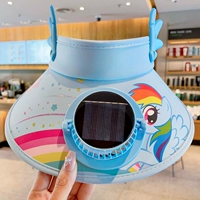 Синий ветрозащитный вентилятор на солнечной энергии