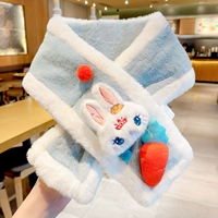 Голубой морковный кролик в национальном стиле