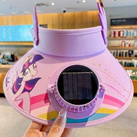 Сиреневый ветрозащитный вентилятор на солнечной энергии