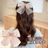 Детская заколка для волос для принцессы, аксессуар для волос с бантиком, подарок на день рождения