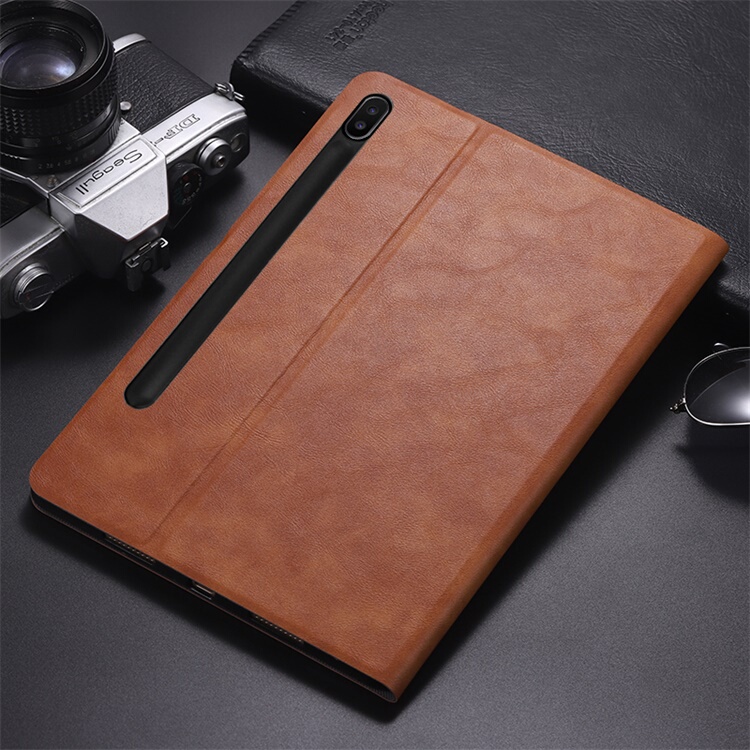 Suitable for Samsung Galaxy Tab S6 10.5 T860 Protective Case Anti-Fall T865 Tablet Leather Case with Dormant All-Inclusive Side-Opening Stand Ultra-Thin High-End Leather Anti-Fall Case