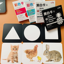 0-3-6 months 1 year old baby black and white card color color shape newborn baby early to teach visual training flashcards