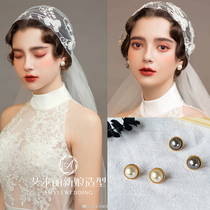 Earrings 2019 New Tide senior sense female French niche temperament Pearl fresh wild Net red bride hemp lace