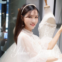 Bridal headwear 2019 new wedding Xianmei pearl hair clip head floral Han style brief overfairy wedding sensual hairdresse