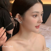 New Korean-style Bridal Wedding Wedding Dress Butterfly Earrings Hyperbolic Design Sense Earrings Accessories ACCESSORIES SUPERIOR