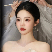 New bridal law style retro full drill zircons butterfly knot flow suearrings female minimalist Temperament Ear Spirited