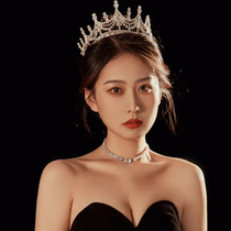 2022 New Korean-style atmospheric baroque wedding dresses crown headwear luxury bridal wedding Wang Crown Birthday Wedding