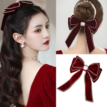 2022 new fugitive princess red butterfly knot bridal head decorated with wedding and wedding hair accessories Wedding Wedding Wedding