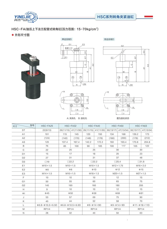 thông số kỹ thuật xi lanh thủy lực Xi lanh góc thủy lực HSC/CHS25/32/40/50/63SR/SL Xi lanh dụng cụ áp lực xoay 90 độ hướng xuống xi lanh thủy lực 5 tấn xi lanh thủy lực máy xúc