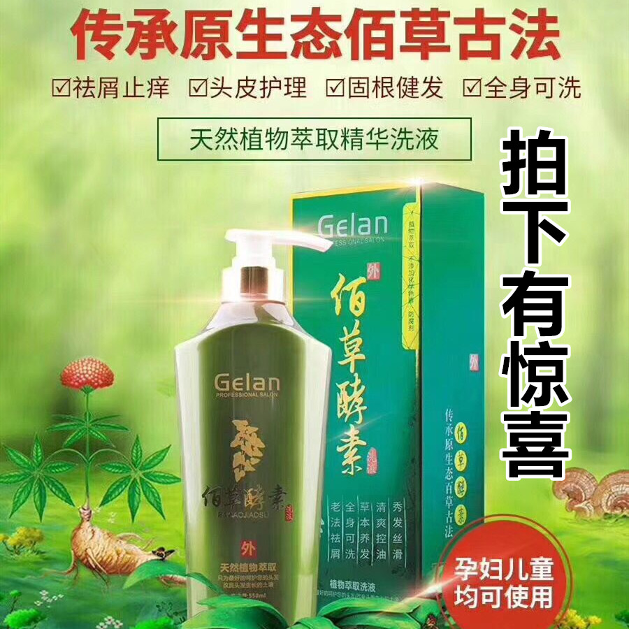 Gelan Herborist Enzyme Lotion Plant Herbs Antidandruff Itching Refreshing Oil Control Silicone Oil Free Shampoo Milky Store