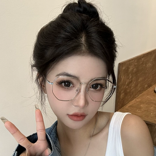 Золотые боковые боковые очки женщины с продвинутым лицом, маленькая рама Swen рама японские миопийские стихи