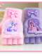 My Little Pony Children's Gloves for Autumn and Winter, Girls' Half-Finger Flip-Top Warm Gloves, Cute Plush Anti-Cold Gloves for Babies and Students