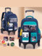 Schoolbags for primary school students and children with detachable trolley boys' first, second, third to sixth grade large-capacity boys' backpacks