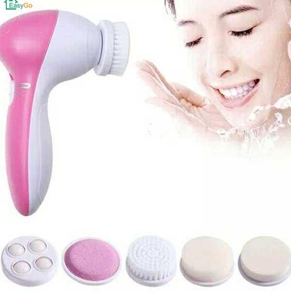 5 in 1 body face skin care cleaning wash brush spa facial b