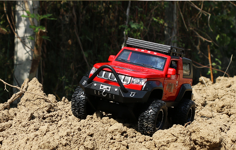 BAIC Jeep mô hình ô tô hợp kim BJ40 âm thanh và ánh sáng kéo lùi ô tô đồ chơi trẻ em bigfoot mô hình xe địa hình mô phỏng ô tô - Chế độ tĩnh