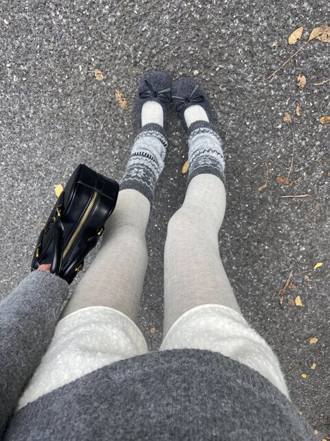 Fair Isle Retro Wool Leg Warmers Autumn and Winter Nordic Style Snowflake Slouch Socks Thick Knit Leg Warmers Warm Calf Socks